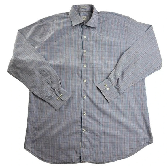Peter Millar Mens Long Sleeve Button Up Shirt Multicolor Size XL - Picture 8 of 8